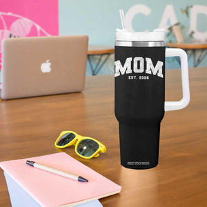 Mom Est 2026 Tumbler With Handle Promoted To Mommy Mother's Day TS11 Print Your Wear