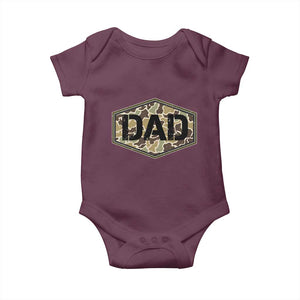 Dad Retro Old Camo Hunting Daddy Fathers Day Baby Onesie Dad Retro Old Camo Hunting Daddy Fathers Day TS11 Maroon Print Your Wear