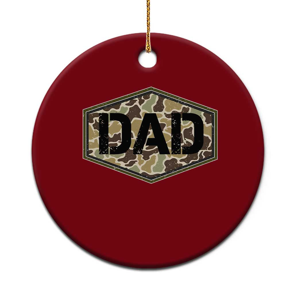 Dad Retro Old Camo Hunting Daddy Fathers Day Ceramic Ornament Dad Retro Old Camo Hunting Daddy Fathers Day TS11 1pc Red Print Your Wear