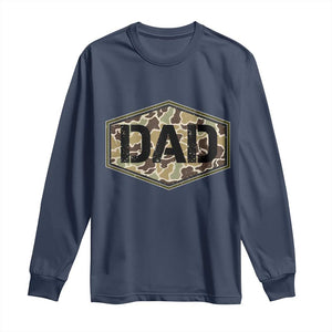 Dad Retro Old Camo Hunting Daddy Fathers Day Long Sleeve Shirt Dad Retro Old Camo Hunting Daddy Fathers Day TS11 Navy Print Your Wear