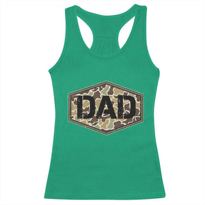 Dad Retro Old Camo Hunting Daddy Fathers Day Racerback Tank Top Dad Retro Old Camo Hunting Daddy Fathers Day TS11 Irish Green Print Your Wear
