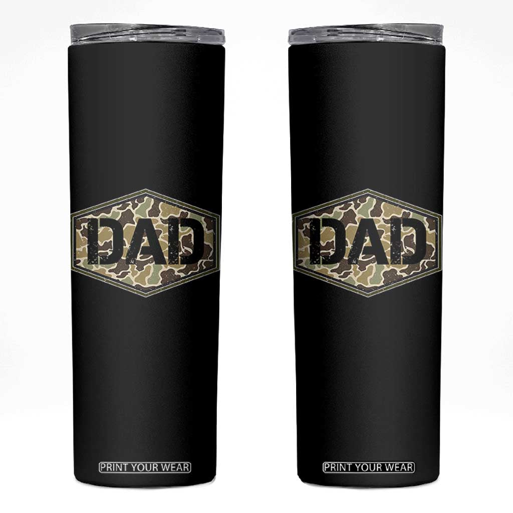Dad Retro Old Camo Hunting Daddy Fathers Day Skinny Tumbler Dad Retro Old Camo Hunting Daddy Fathers Day TS11 Black Print Your Wear