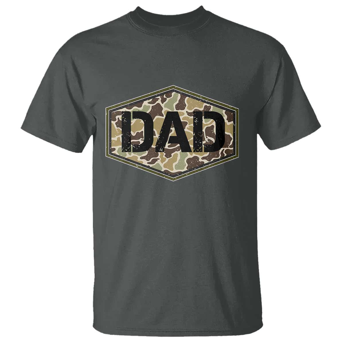Dad Retro Old Camo Hunting Daddy Fathers Day T Shirt Dad Retro Old Camo Hunting Daddy Fathers Day TS11 Dark Heather Print Your Wear