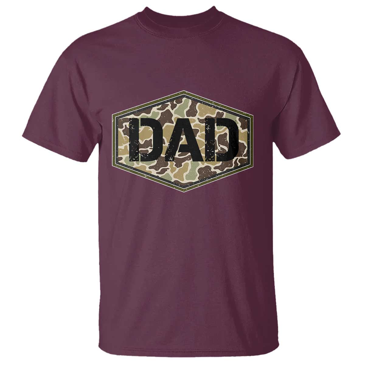 Dad Retro Old Camo Hunting Daddy Fathers Day T Shirt Dad Retro Old Camo Hunting Daddy Fathers Day TS11 Maroon Print Your Wear