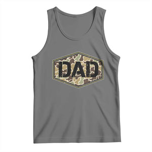 Dad Retro Old Camo Hunting Daddy Fathers Day Tank Top Dad Retro Old Camo Hunting Daddy Fathers Day TS11 Black Heather Print Your Wear