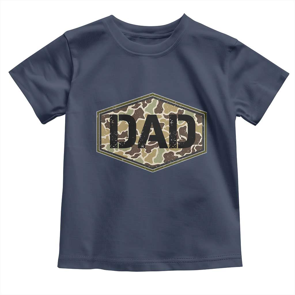 Dad Retro Old Camo Hunting Daddy Fathers Day Toddler T Shirt Dad Retro Old Camo Hunting Daddy Fathers Day TS11 Navy Print Your Wear