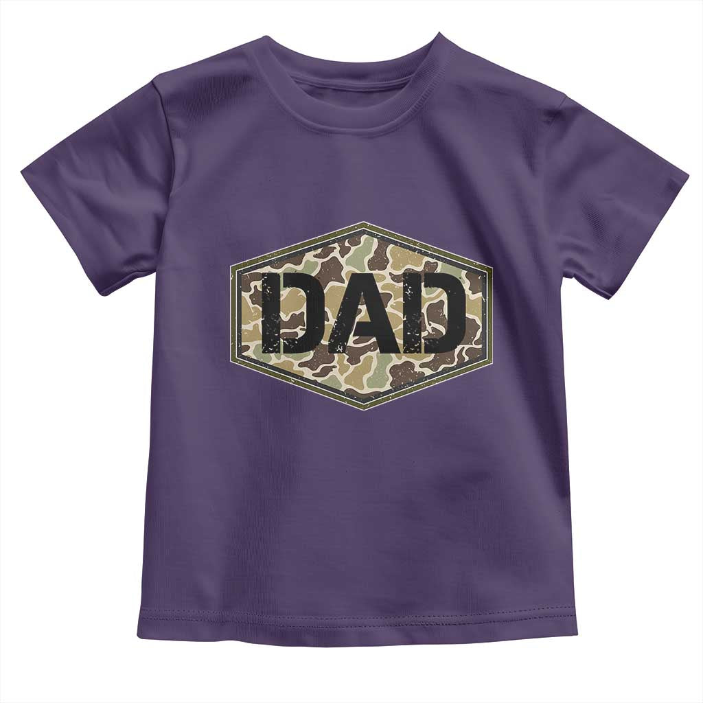 Dad Retro Old Camo Hunting Daddy Fathers Day Toddler T Shirt Dad Retro Old Camo Hunting Daddy Fathers Day TS11 Purple Print Your Wear