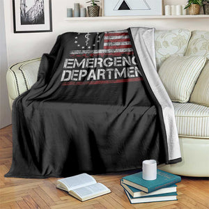 ER Nurse Emegency Department Throw Blanket Vintage American Flag Healthcare Nursing TS11 Print Your Wear