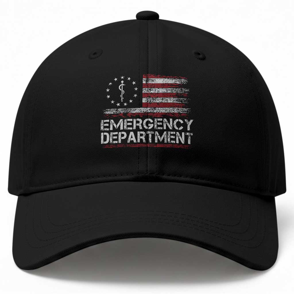 ER Nurse Emegency Department Baseball Cap Vintage American Flag Healthcare Nursing TS11 Print Your Wear