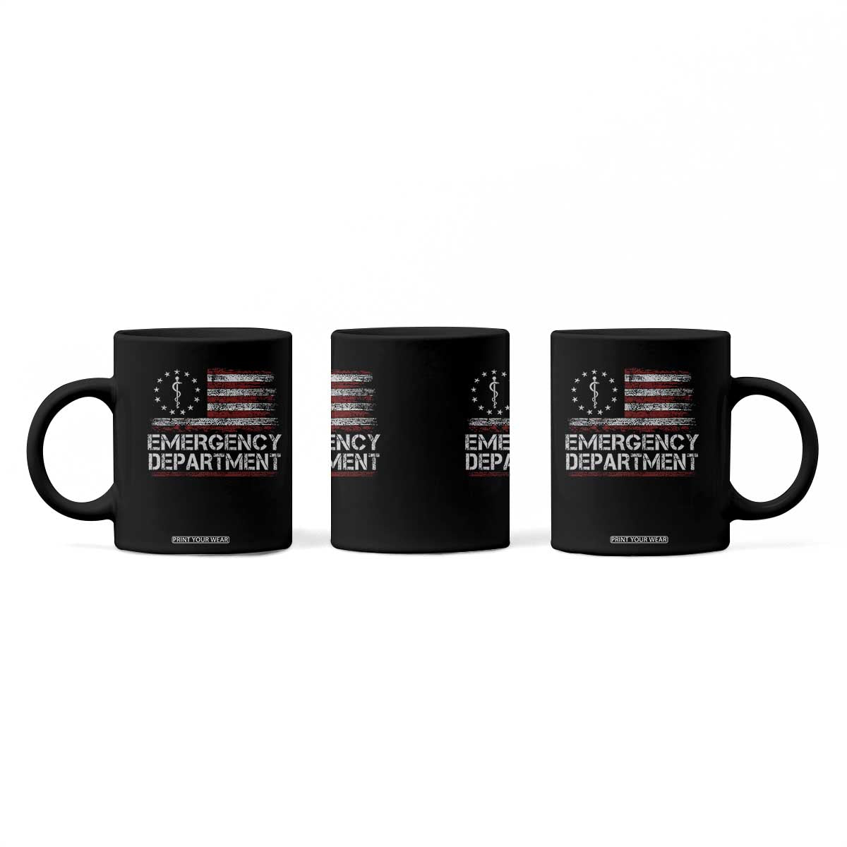 ER Nurse Emegency Department Coffee Mug Vintage American Flag Healthcare Nursing TS11 Print Your Wear