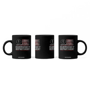 ER Nurse Emegency Department Coffee Mug Vintage American Flag Healthcare Nursing TS11 Print Your Wear