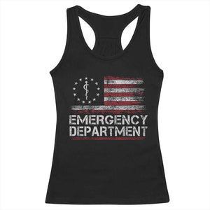 ER Nurse Emegency Department Racerback Tank Top Vintage American Flag Healthcare Nursing TS11 Black Print Your Wear