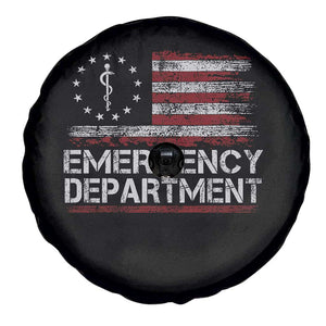 ER Nurse Emegency Department Spare Tire Cover Vintage American Flag Healthcare Nursing TS11 Print Your Wear