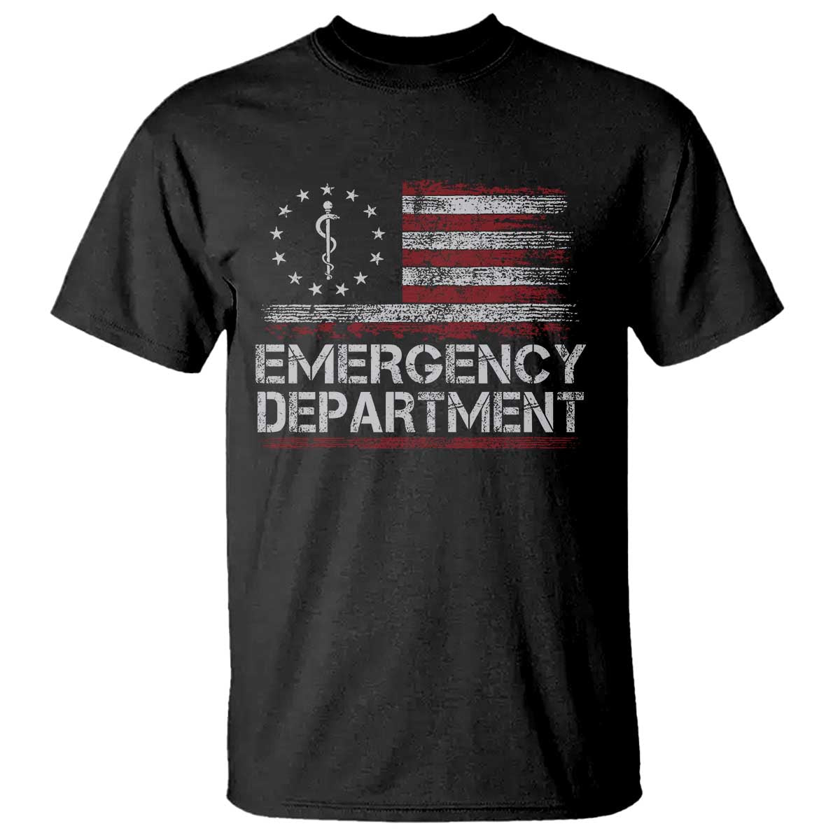 ER Nurse Emegency Department T Shirt Vintage American Flag Healthcare Nursing TS11 Black Print Your Wear