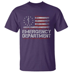 ER Nurse Emegency Department T Shirt Vintage American Flag Healthcare Nursing TS11 Purple Print Your Wear