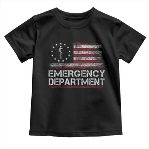 ER Nurse Emegency Department Toddler T Shirt Vintage American Flag Healthcare Nursing TS11 Black Print Your Wear