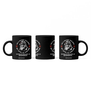 I Am A Grumpy Old Man My Level Of Sarcasm Depends On Your Level Of Stupidity Coffee Mug Funny Old Bigfoot