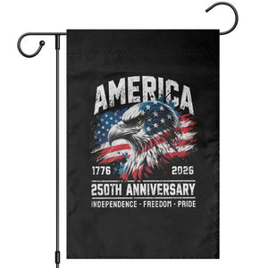 America 250th Anniversary Garden Flag USA Patriotic Eagle 1776 2026 Independence Freedom Pride TS11 Black Print Your Wear