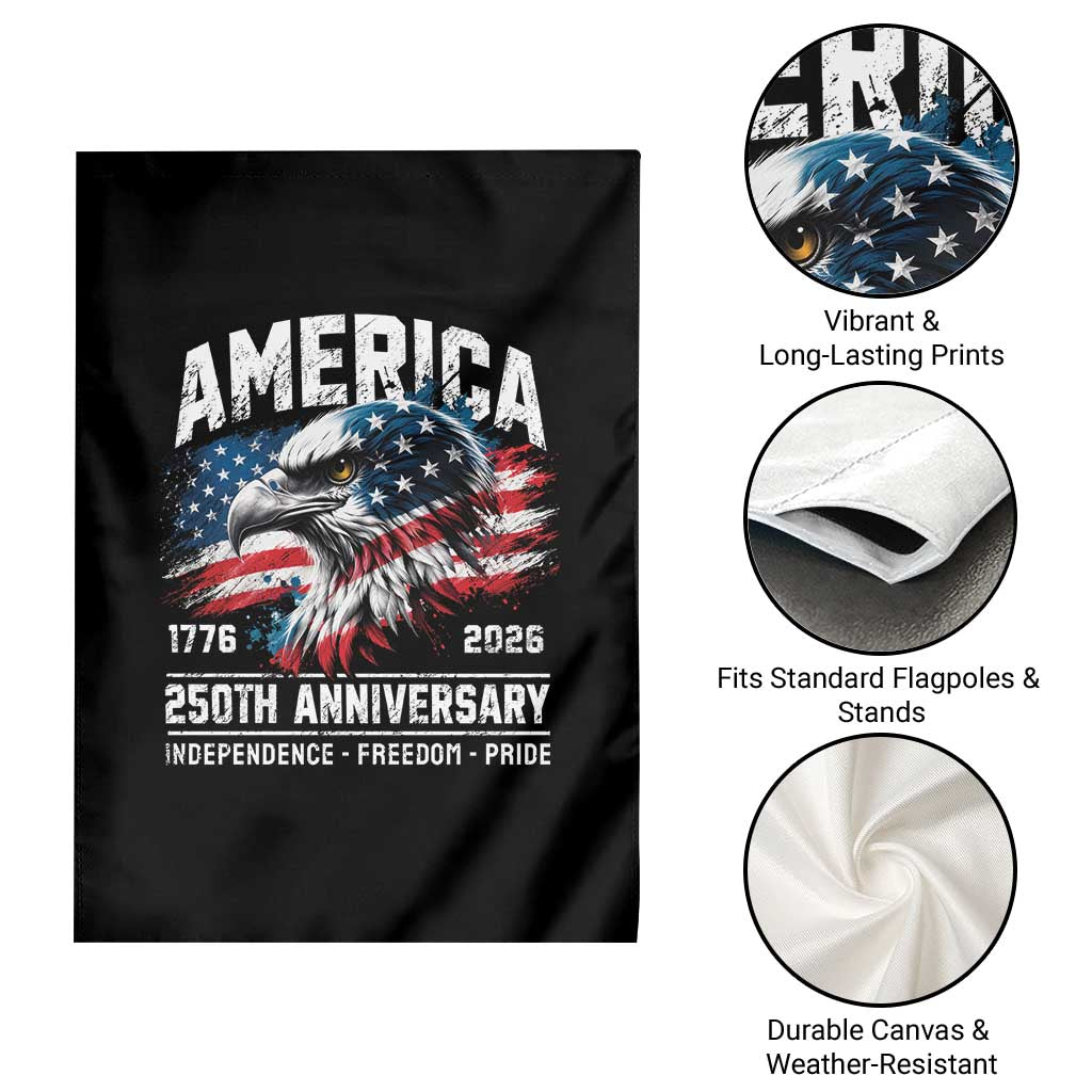 America 250th Anniversary Garden Flag USA Patriotic Eagle 1776 2026 Independence Freedom Pride TS11 Print Your Wear