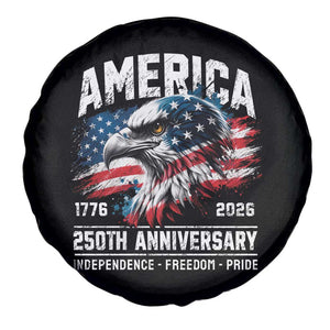 America 250th Anniversary Spare Tire Cover USA Patriotic Eagle 1776 2026 Independence Freedom Pride TS11 Print Your Wear