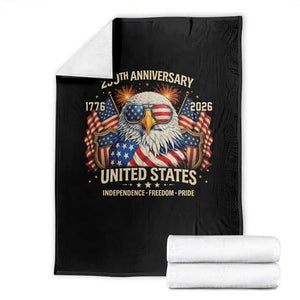 250 Anniversary USA 250th American 250 Years 4th July 2026 Throw Blanket TS11 Black Print Your Wear