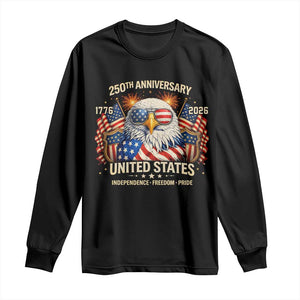 250 Anniversary USA 250th American 250 Years 4th July 2026 Long Sleeve Shirt TS11 Black Print Your Wear