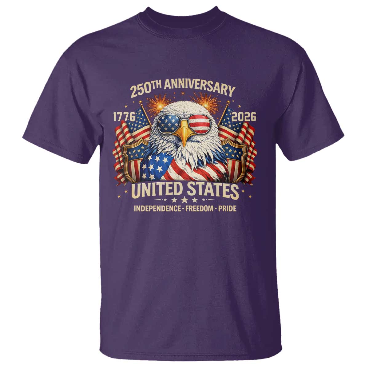 250 Anniversary USA 250th American 250 Years 4th July 2026 T Shirt TS11 Purple Print Your Wear