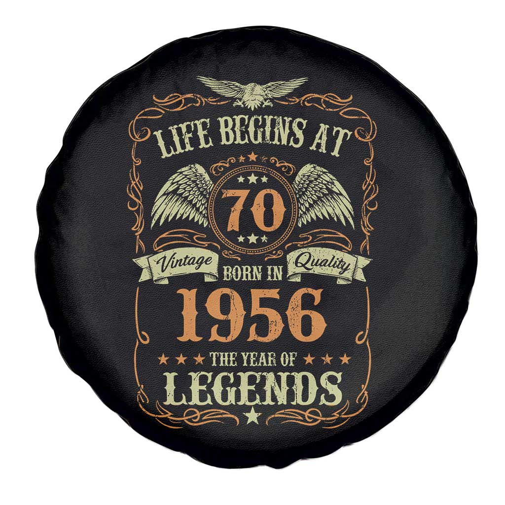 70th Birthday Spare Tire Cover Life Begins At 70 Born In 1956 The Year Of Legends TS11 Print Your Wear