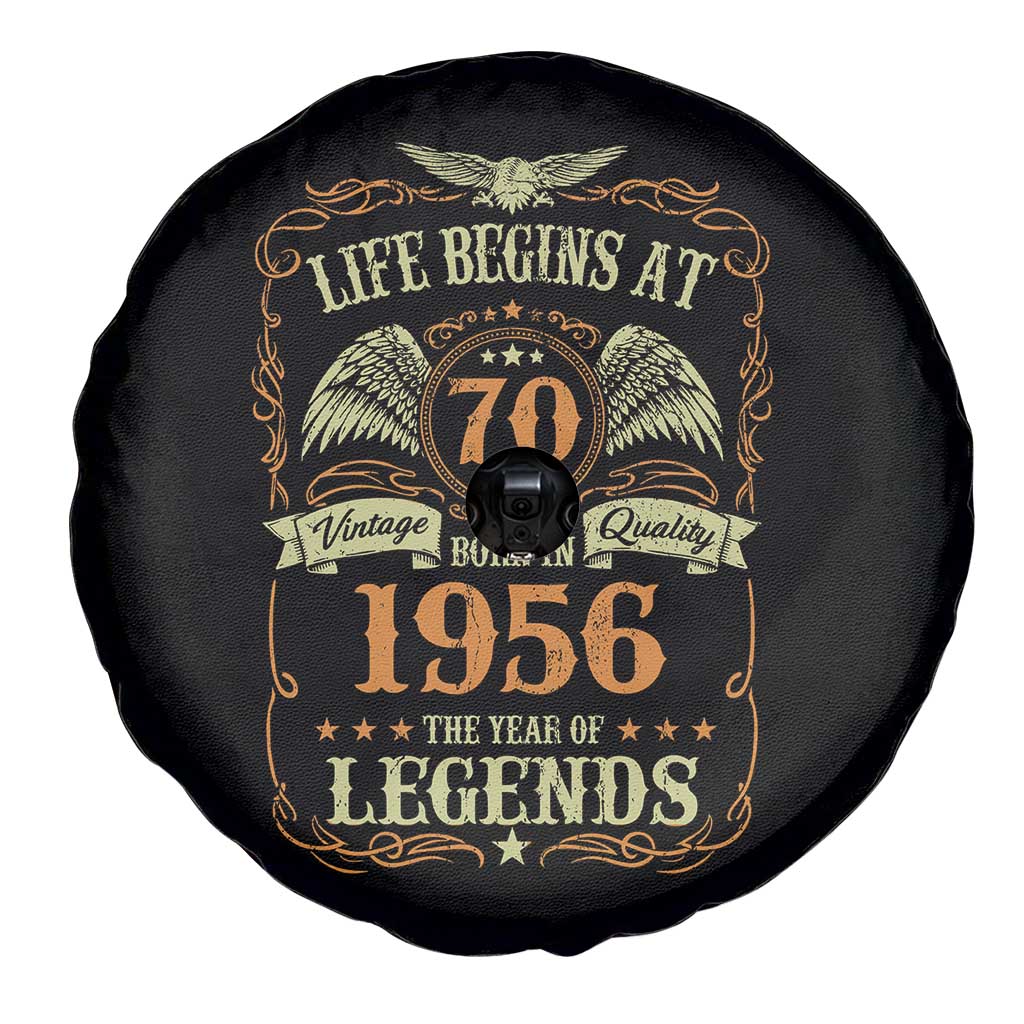 70th Birthday Spare Tire Cover Life Begins At 70 Born In 1956 The Year Of Legends TS11 Print Your Wear