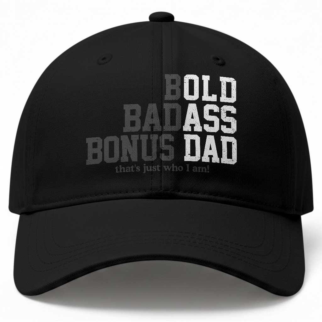 Bold Badass Bonus Dad Baseball Cap Old Ass Dad Funny Father's Day Gift TS11 Print Your Wear
