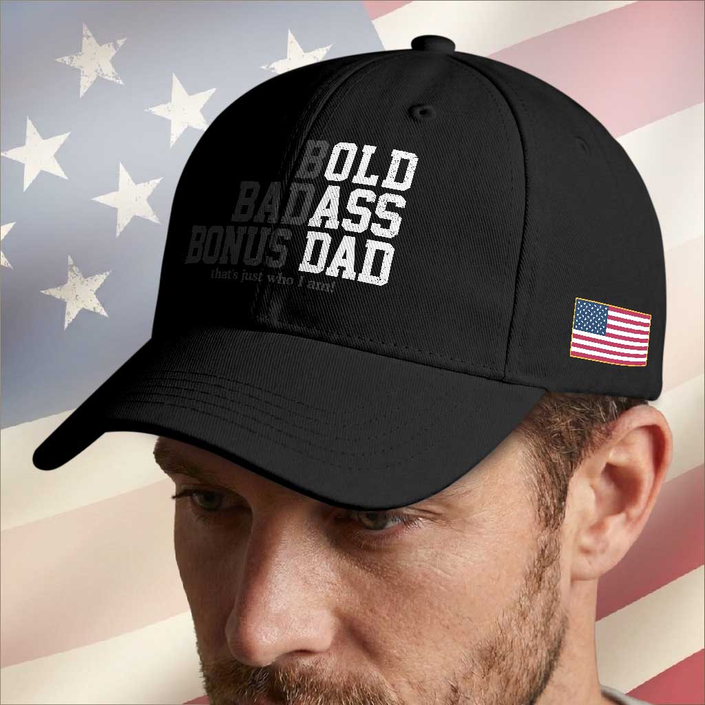 Bold Badass Bonus Dad Baseball Cap Old Ass Dad Funny Father's Day Gift TS11 Print Your Wear