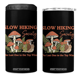 Slow Hiking Society The Last One to The Top Wins 4 in 1 Can Cooler Tumbler Funny Snail Mountaineering TS11 One Size: 16 oz Black Print Your Wear