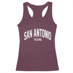 San Antonio Texas TX Vintage Racerback Tank Top TS11 Maroon Print Your Wear