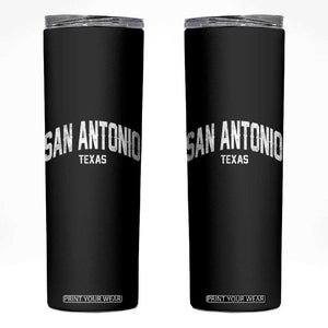 San Antonio Texas TX Vintage Skinny Tumbler TS11 Black Print Your Wear