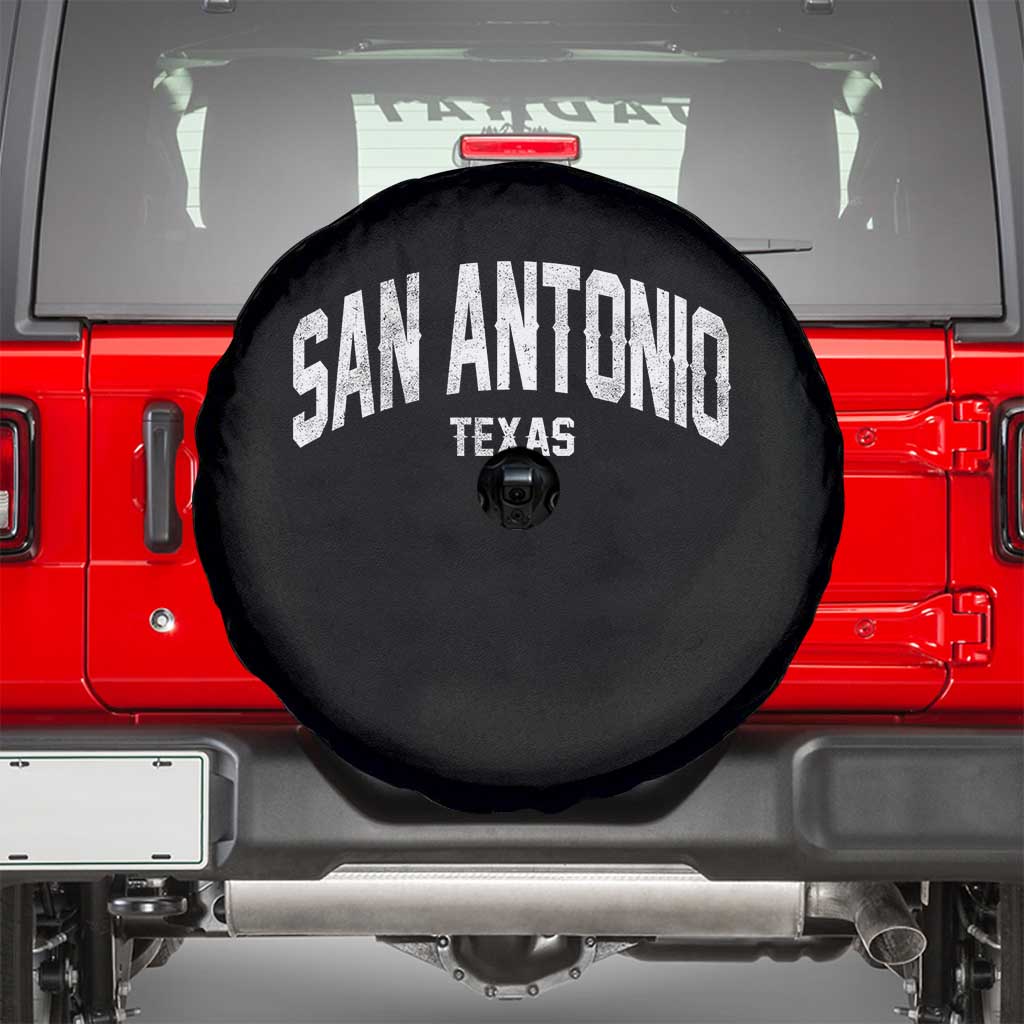 San Antonio Texas TX Vintage Spare Tire Cover TS11 Black Print Your Wear