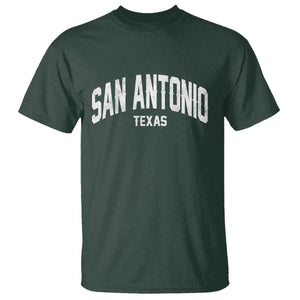 San Antonio Texas TX Vintage T Shirt TS11 Dark Forest Green Print Your Wear