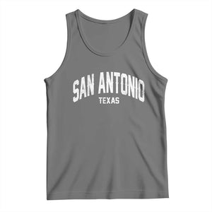 San Antonio Texas TX Vintage Tank Top TS11 Black Heather Print Your Wear