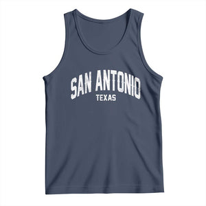 San Antonio Texas TX Vintage Tank Top TS11 Navy Print Your Wear