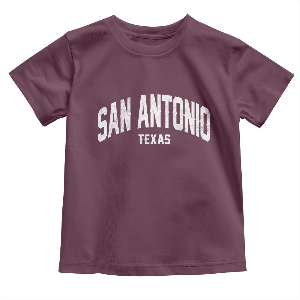 San Antonio Texas TX Vintage Toddler T Shirt TS11 Maroon Print Your Wear