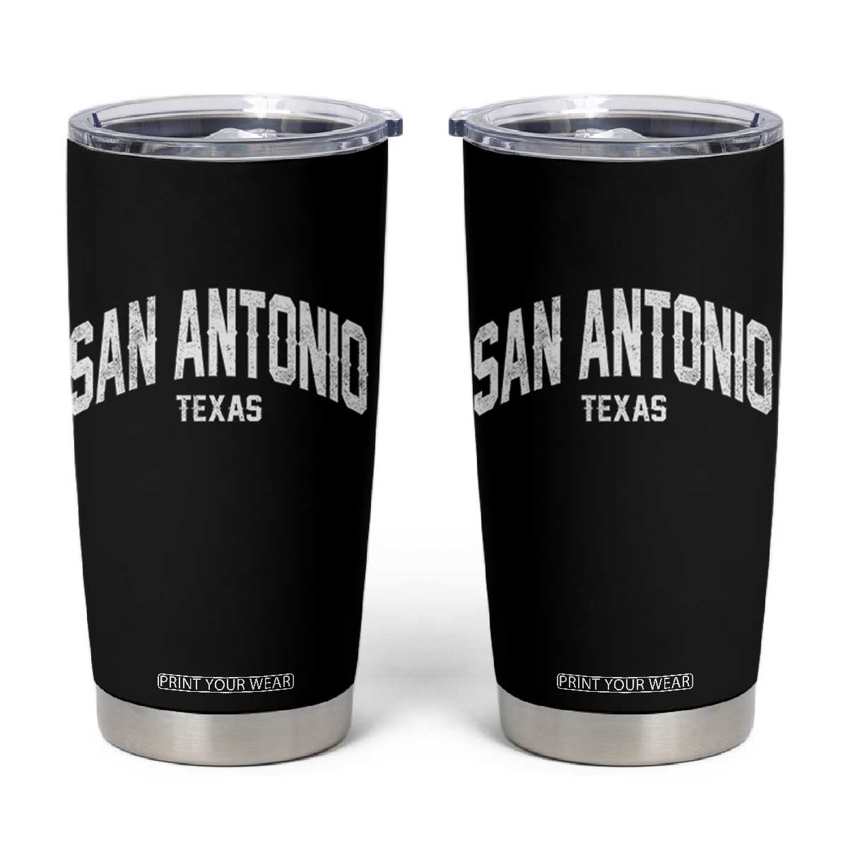 San Antonio Texas TX Vintage Tumbler Cup TS11 Black Print Your Wear