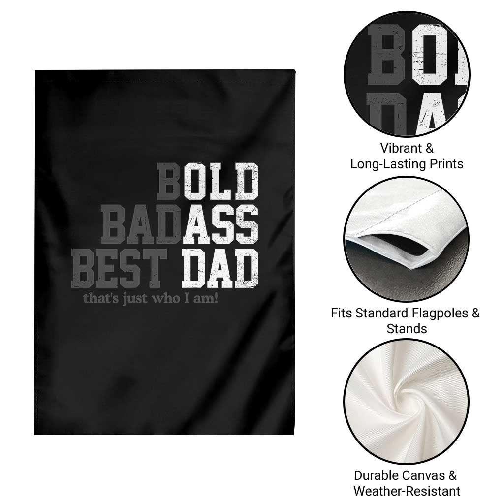 Bold Badass Best Dad Garden Flag Funny Old Ass Father Gag Gift TS11 Print Your Wear