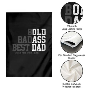 Bold Badass Best Dad Garden Flag Funny Old Ass Father Gag Gift TS11 Print Your Wear