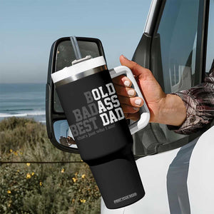 Bold Badass Best Dad Tumbler With Handle Funny Old Ass Father Gag Gift TS11 Print Your Wear