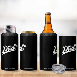 Dad Of Three 4 in 1 Can Cooler Tumbler Funny Daddy 3 Promoted for The Second Time TS11 Print Your Wear