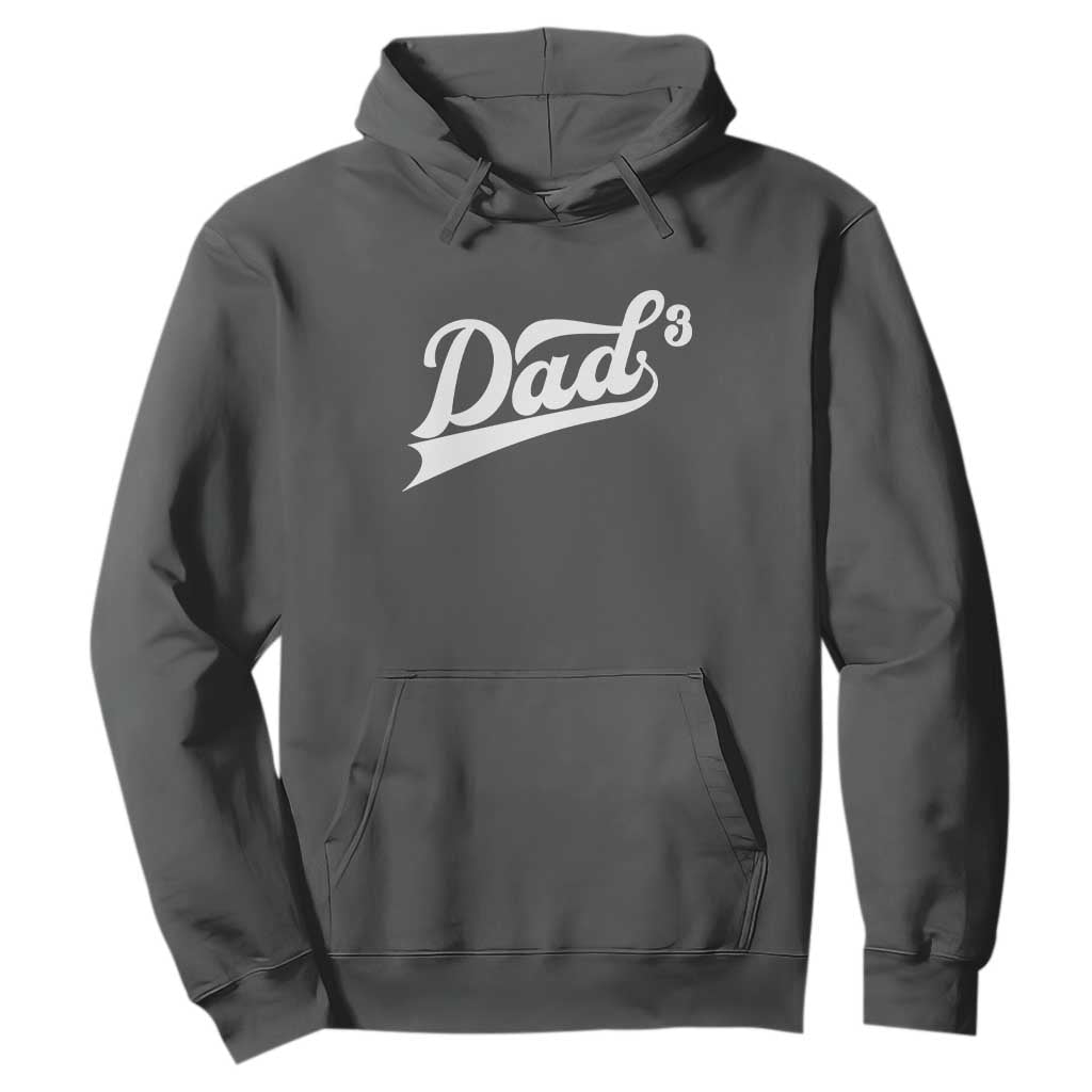 Dad Of Three Hoodie Funny Daddy 3 Promoted for The Second Time TS11 Dark Heather Print Your Wear