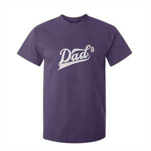 Dad Of Three T Shirt For Kid Funny Daddy 3 Promoted for The Second Time TS11 Purple Print Your Wear