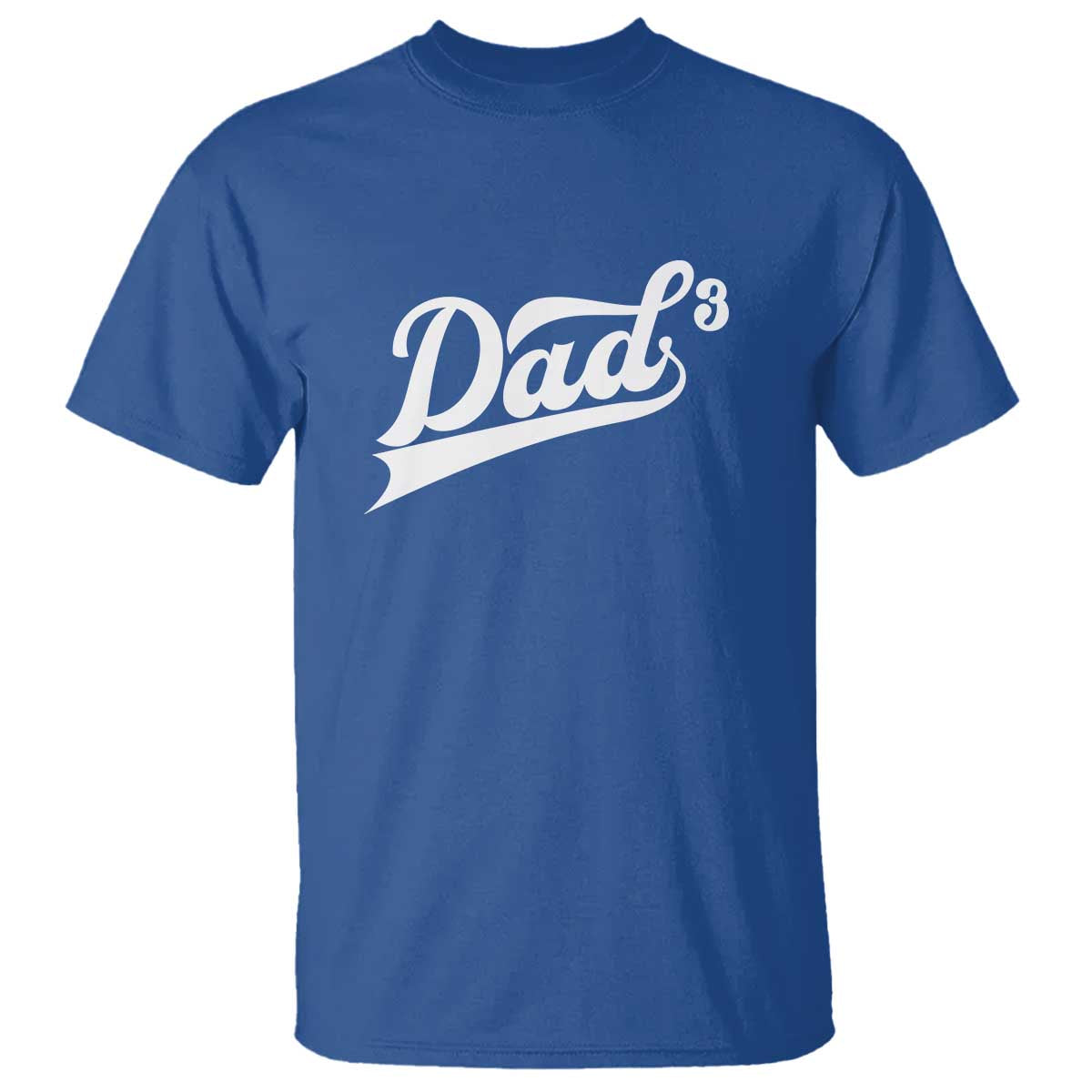 Dad Of Three T Shirt Funny Daddy 3 Promoted for The Second Time TS11 Royal Blue Print Your Wear