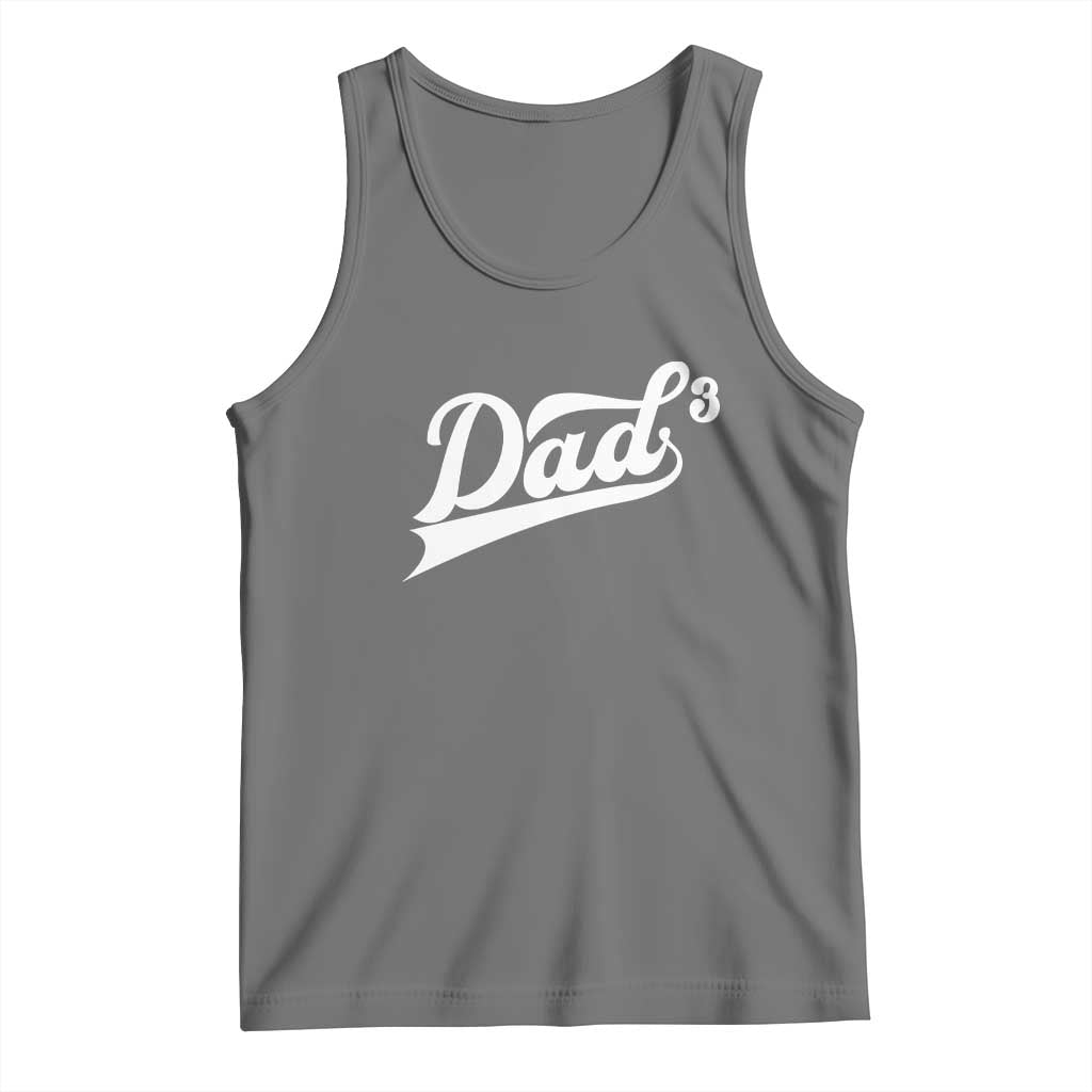 Dad Of Three Tank Top Funny Daddy 3 Promoted for The Second Time TS11 Black Heather Print Your Wear