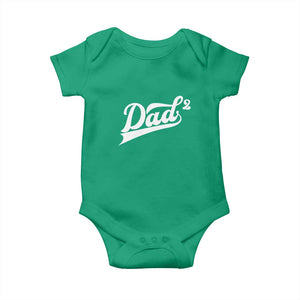 Dad Of Two Baby Onesie Funny Daddy 2 Promoted for The Second Time TS11 Irish Green Print Your Wear
