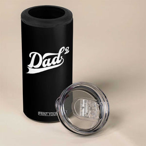 Dad Of Two 4 in 1 Can Cooler Tumbler Funny Daddy 2 Promoted for The Second Time TS11 Print Your Wear
